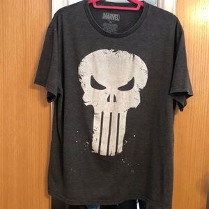 Grey with white Marvel Night Thrasher short sleeve tee shirt size XL